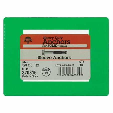 HOMECARE PRODUCTS 370816 0.625 x 6 in. Sleeve Anchor HO3300020